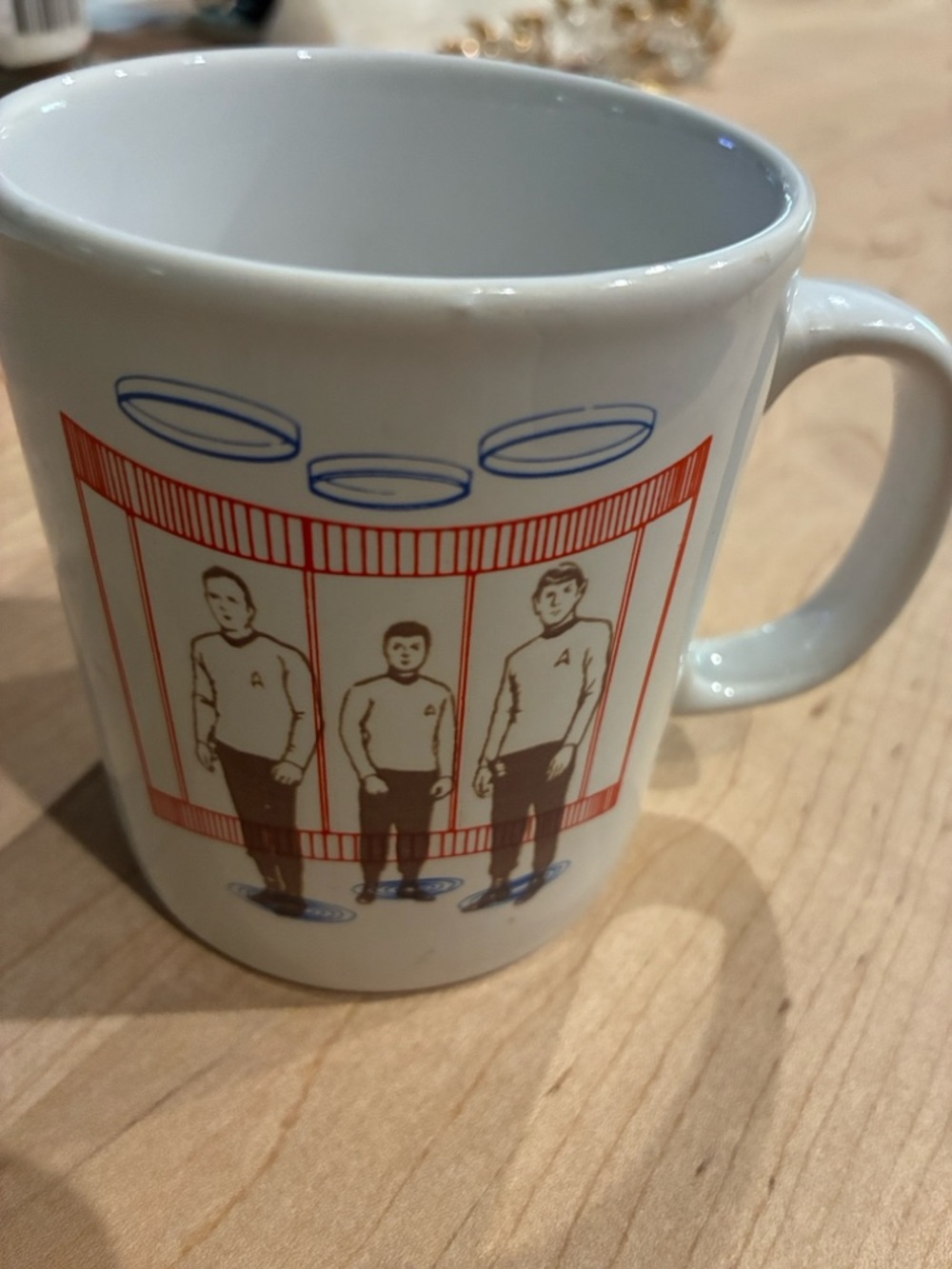 White Graphic Starship Crew Ceramic Mug - Home Dining